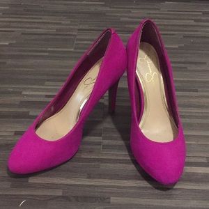 Jessica Simpson hot pink heels